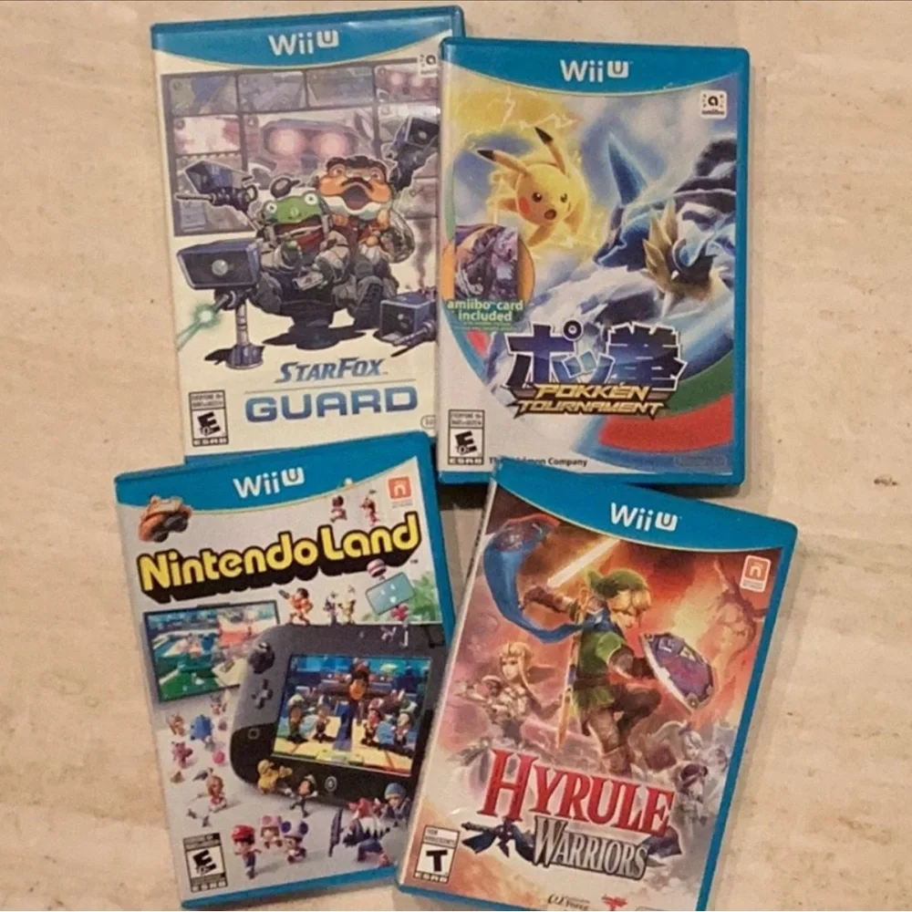 Hyrule Warriors & Star Fox Guard & Pokken Tournament Nintendo Wii U Games Lot 4